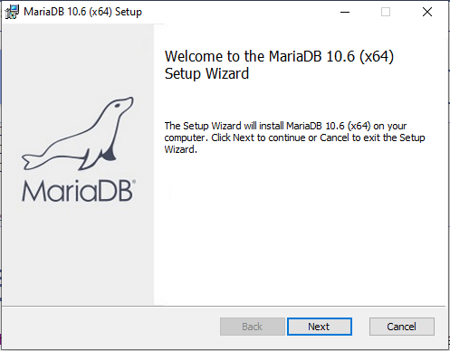 Menú para Instalar MariaDB en Windows